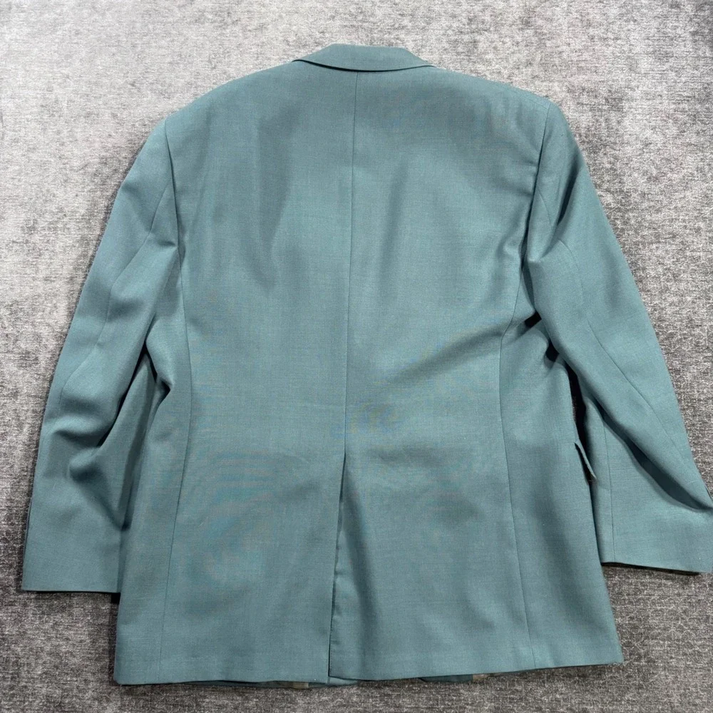 Jack Nicklaus Tournament Series Blazer Teal Blue Gold Button Sport Coat Mens